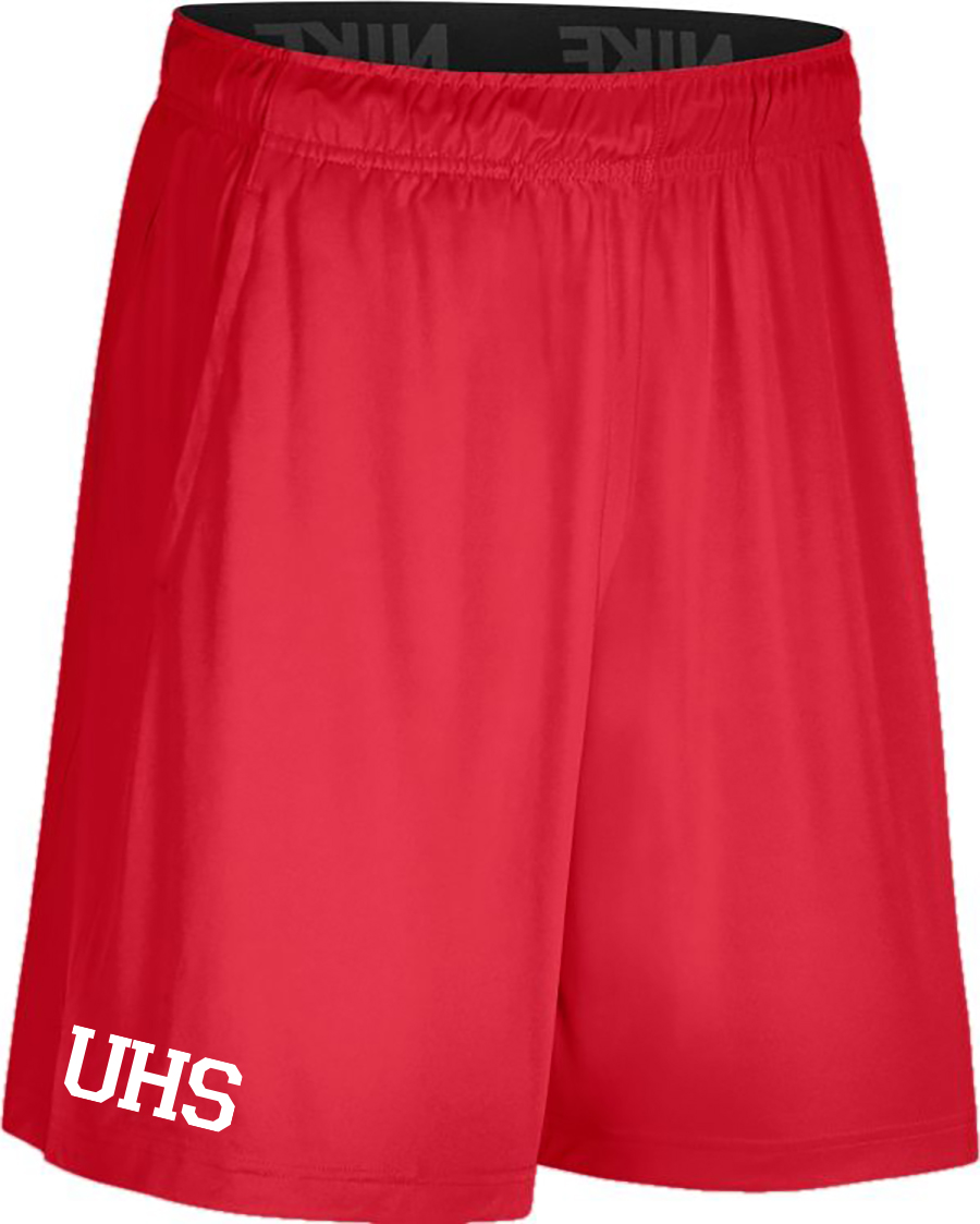 nike men's woven shorts red